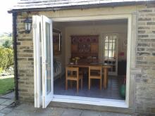 Hardwood Bifolding Patio Doors by Abels Joinery Halifax and Huddersfield